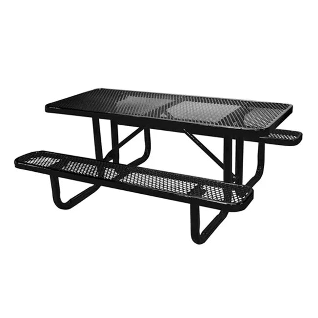 Comfortable Outdoor Party Metal Mesh Tables and Benches Out Door Long Picnic Table