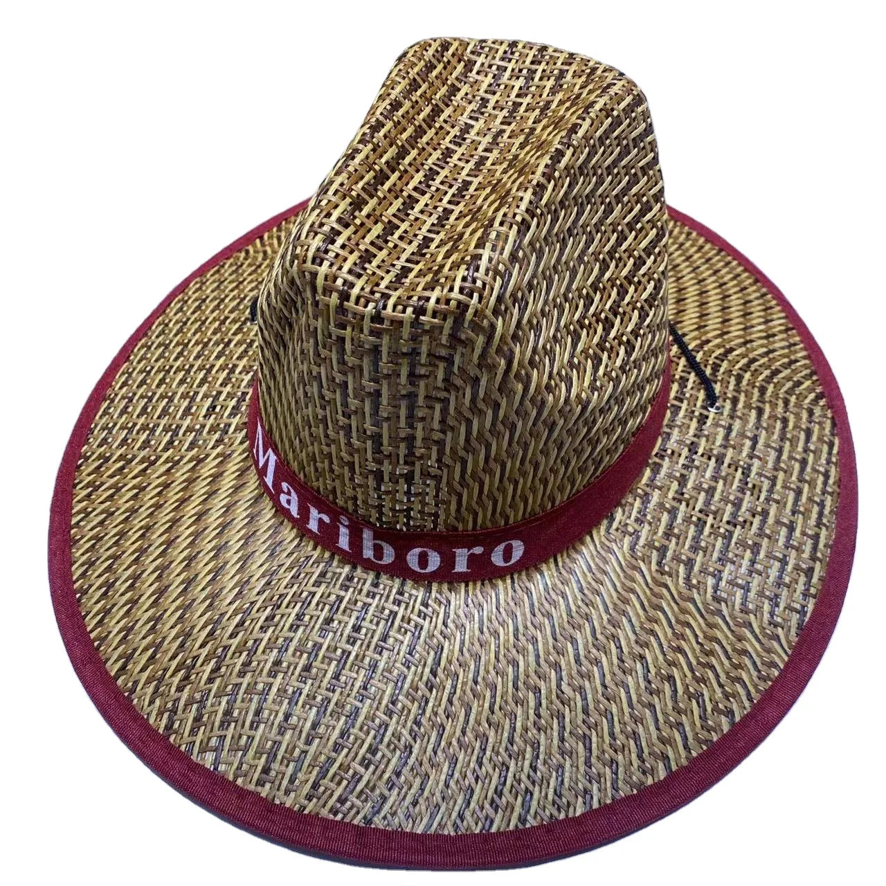 Sp-278 Summer Men's Straw Hat Flat Along the Cowboy Big Eaves Fishing Hat Shading Hat Manufacturers Wholesale