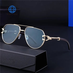 Teenyoun Vintage Oval Wood Sunglasses Men Luxury Brand Designer Sun Glasses for Women Retro Eyewear Shades UV400 2024 Wholesale
