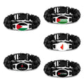 Manufacturer Support I Love Palestine Flag Bracelet Armband Women Wristband Unisex OEM ODM Paracord Survival Bracelet for Men