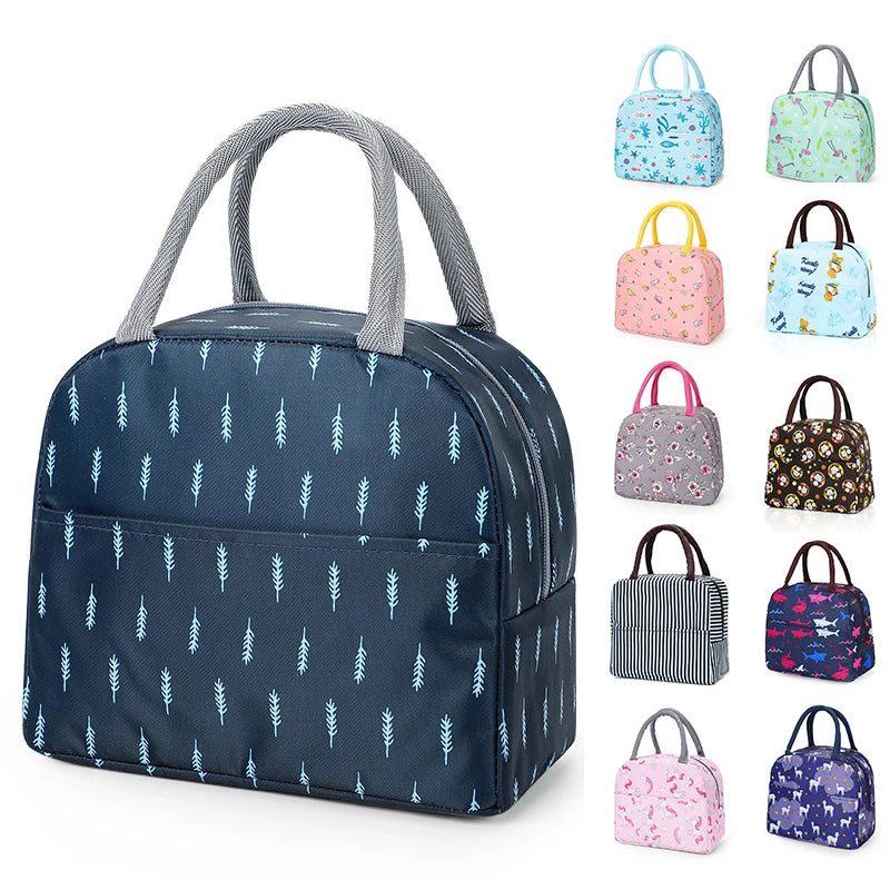 2024 New Cooler Bag Thermo Bento Box Tote Cartoon Cute Adult Kids School Insulated Lunch Bag for Men Women Office