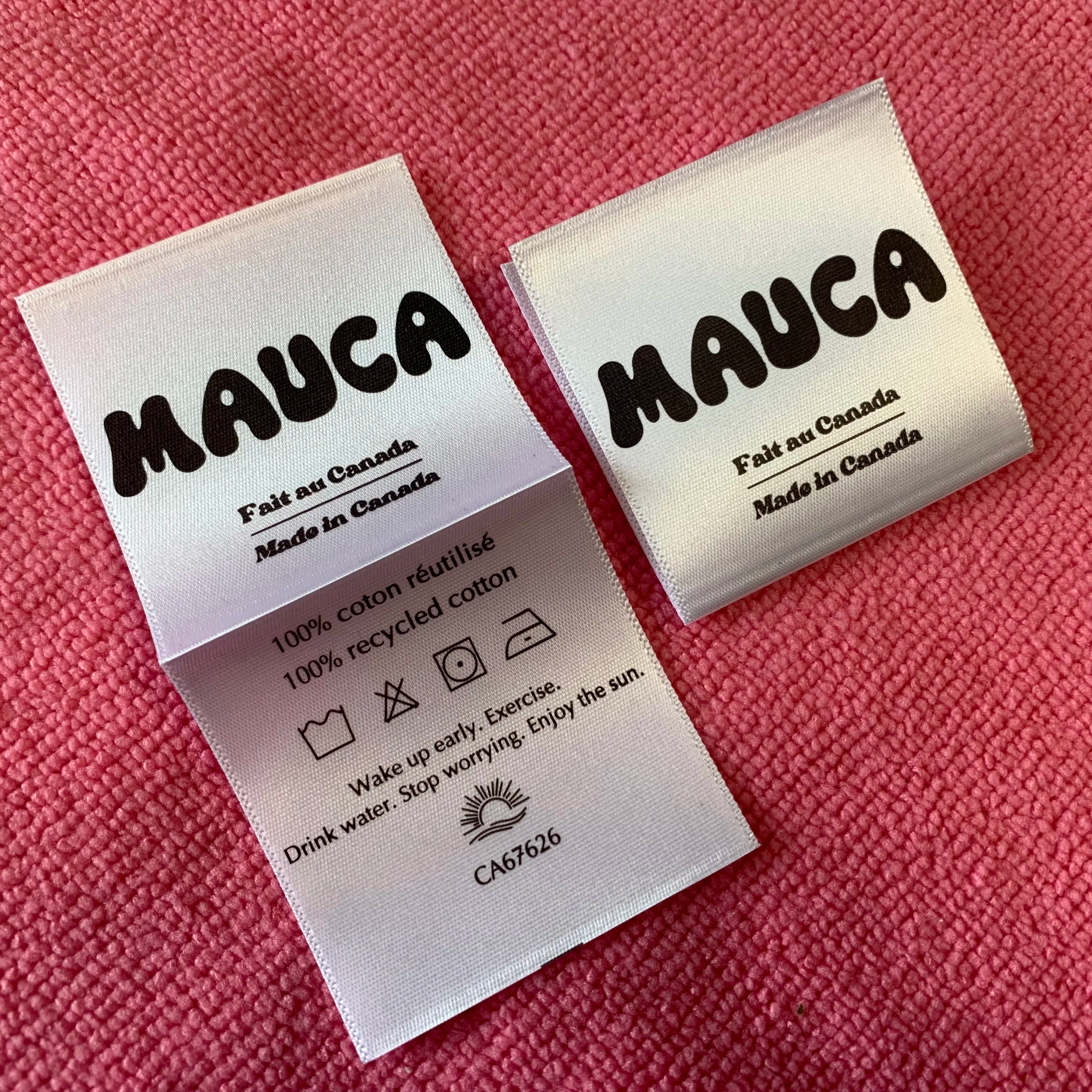 Loop Fold Care Instruction Washing Label Tagsprivate logo Stitching Satin Silk Label for Toys