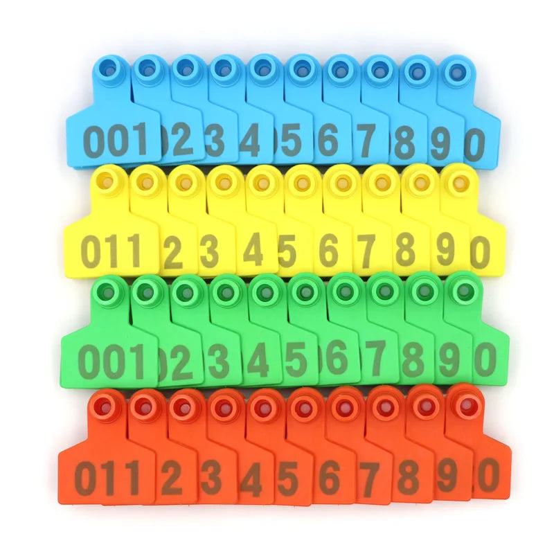 Animal Ear Tags Digital Laser Printing Ear Tags TPU Pig Ear Tags Red Yellow Blue Green Cattle Ear Tags for Sale