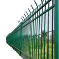 Pre-Fabricated Modern Eco-Friendly Black Metal Picket Fence Panels Waterproof Powder Coated Iron Steel Construction Site