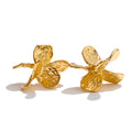 JINYOU 5571 Unique Design Waterproof Metal Ear Studs PVD Stainless Steel 18K Gold Plated Stud Earrings for Women Trendy Jewelry
