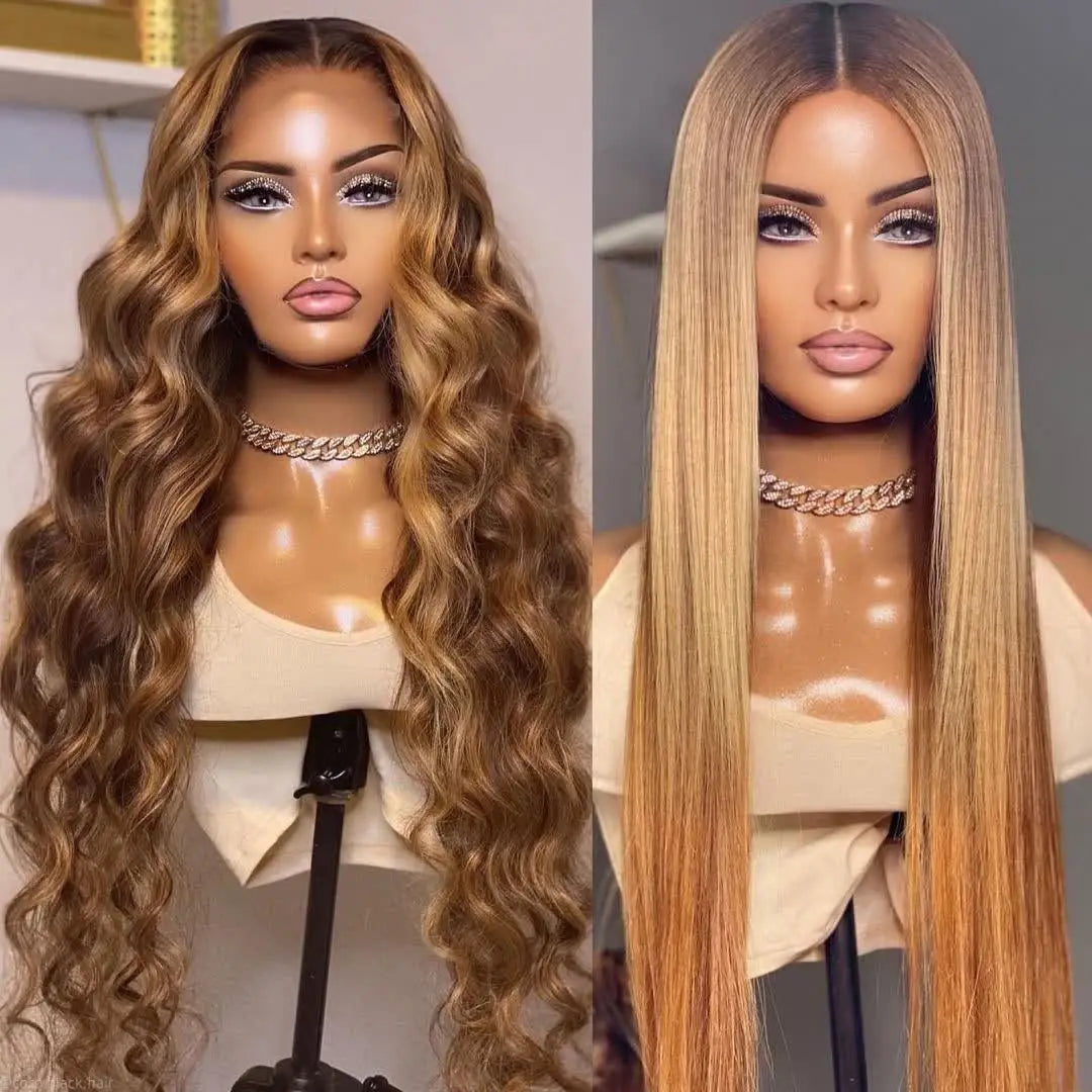 Wholesale Remy Human Hair HD Lace Front Wig Cuticle Aligned Virgin Highlight Human Hair Glueless Lace Front Wigs for Black Women