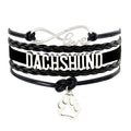 Infinity Love Factory Leather Charm Bracelets for Women Fashionable Bichon Bengal Frise German Shepherd Dog Designs for Dogs
