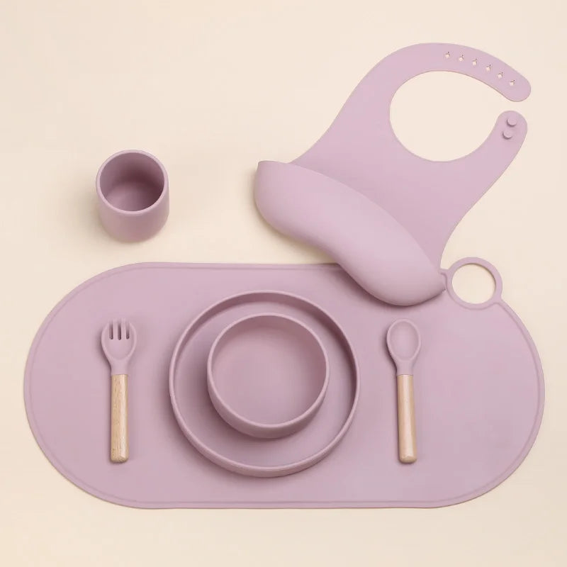 100% Bpa Free Non-Toxic Heat Resistant Luxury Silicone Kids Placemat Plate