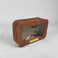 Wholesale Custom New Fashion Clear PU Leather Cosmetic Bag Double Zipper Brown PVC Multifunctional Travel Cotton Canvas Nylon