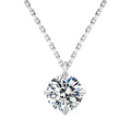 Moissanite Jewelry Wholesale S925 Sterling Silver Link White Gold Plated Chain Moissanite Pendant Artificial Diamond Necklaces
