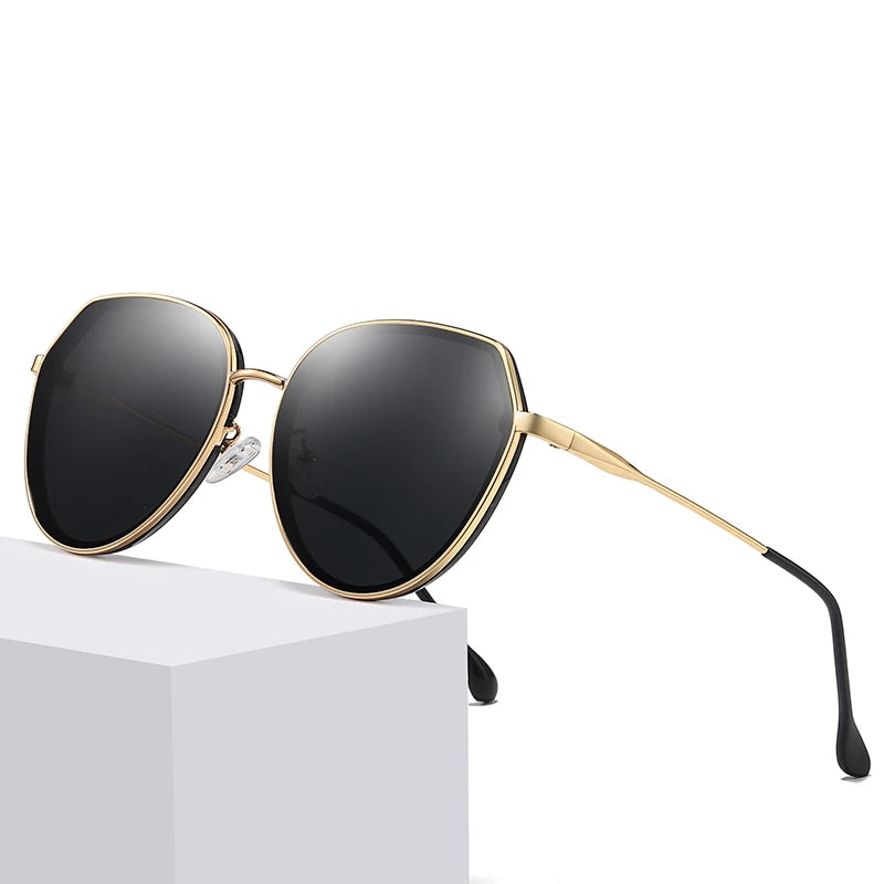 High Fashion New Design Custom Logo Luxury Sunglasses Metal PC Sunglasses for Women and Men