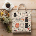 Wholesale Cotton Tote Bags Full-Color Printed Reusable Canvas Shopping Bags with Custom Logo Pattern