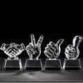 YearsCrystal Cheap Blank Glass Crystal Trophy Award with Custom Design