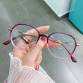 UNOC New Blue Light Blocking Anti-Reflective Lenses TR90 Full Rim Unisex Glasses Clear Transparent Gold Purple Ultra-light