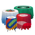 Custom Advertising Trade Show Wedding Round Fitted Stretch Spandex Cocktail Table Cloth Cover