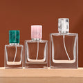 Factory Direct Sale Luxury Square Fragrance Bottle Empty Glass Perfume Bottle Packaging With Resin Cap