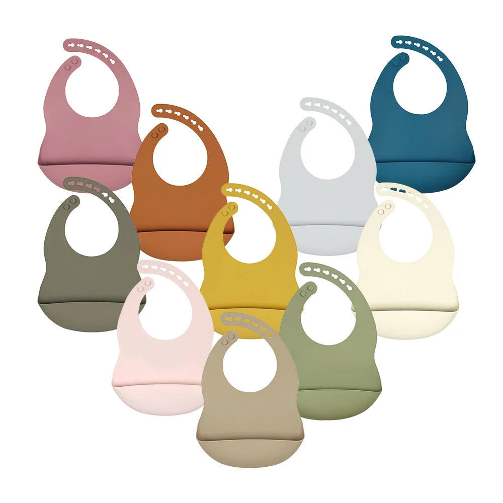 Wholesale 0-4 Years Baby Silicone Bibs Cute Cartoon Design Safe Food Grade Baby Bib Custom Logo Factory Price ODM OEM LOW MOQ