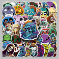 50pcs Factory-Promoted High-Quality PVC Decorative Scary Face Stickers for Rooms & Furniture