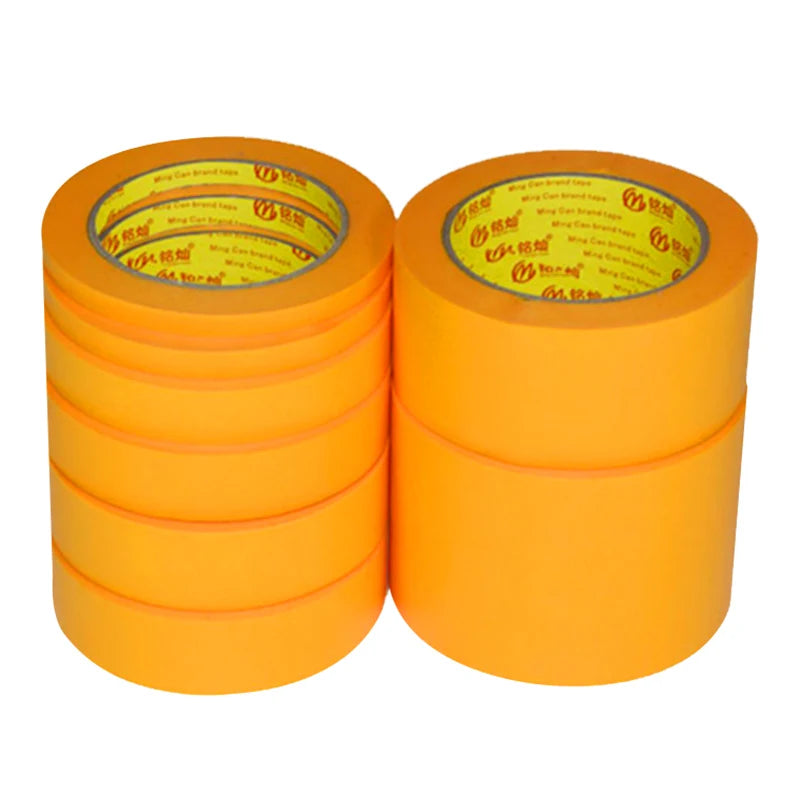 Mingcan Orange Color Goldband Crepe Adhesive Tape for Car Automotive Painting Indoor Outdoor Use