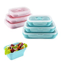 Food Storage Container Bento BPA Free Microwavable Portable Picnic Camping Outdoor Silicone Collapsible Lunch Box