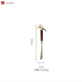 Lavinia Premium Long Metal Shoe Horn Metal Heavy Duty Stainless Steel Shoehorn