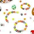 100pcs/bag Football Basketball Ball Ceramic Clay Porcelain Slice DIY Jewelry Making Bracelet Necklace Earring Accessories