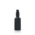 30ml Matte Black Glass Lotion Pump Bottle Round Serum Essential Oil Container Custom Logo Refillable Cosmetic Packaging MegaBDM