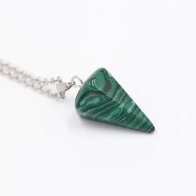 HZ Pendulum Quartz Crystal Teardrop for Healing Reiki Meditation and Dowsing