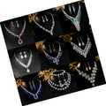 DAIHE New Fashion Diamond-Encrusted Necklace Light Luxury Palace Style Collarbone Chain Senior Sense Jewelry Set for Women