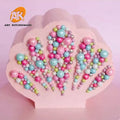 AK Acrylic Shell Shaped Cake Discs Cake Edge Smoother Cream Scraper Wedding Decorating Tools Shell Cake Stencils