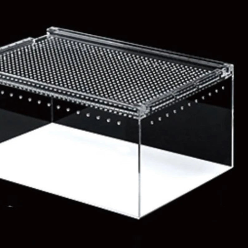 Reptile Acrylic Feeding Box Plastic Reptile Terrarium Cage