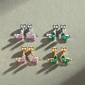 SP Korean Cute Sterling Silver 925 Screw Ball Studs 925 Silver Piercing Earrings