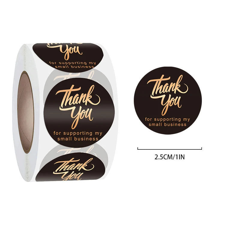 Custom with logo Printing Thermal Sticker Label Thankyou Stickers Label Roll for Small Business