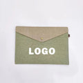 Elegant Simple Linen Canvas Felt File Bag Portfolio Office Study Briefcase with Document Bag for Stationery Filing Products