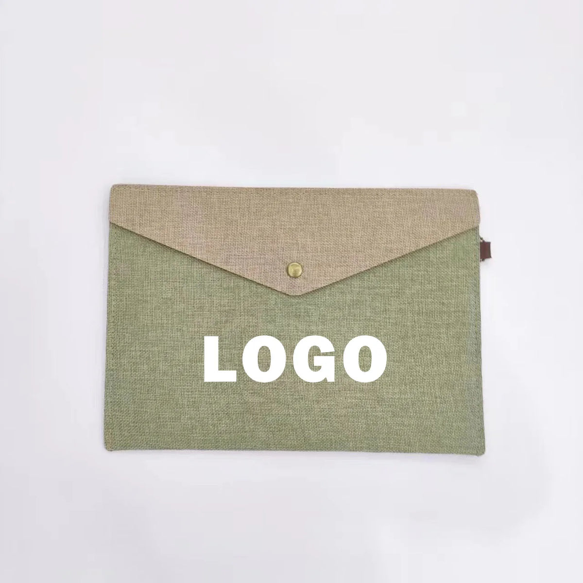 Elegant Simple Linen Canvas Felt File Bag Portfolio Office Study Briefcase with Document Bag for Stationery Filing Products