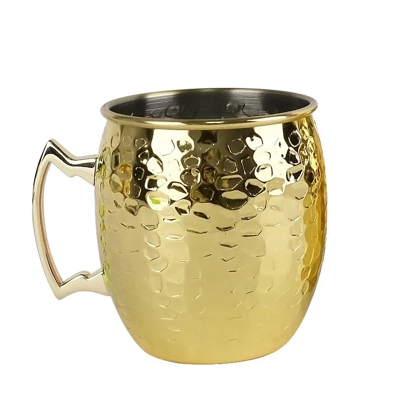 304 Stainless Steel Hammered Metal Classic Coffee Mugs Portable Camping Cocktail Beer Cup