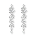 Classic Petal Drop AAA CZ Stone Latest Design of Cubic Zirconia Earrings Wholesale Women's Silver Bridal Diamond Earrings