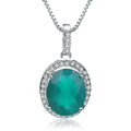 N0017 Abiding Natural Gemstone Charm 925 Sterling Silver Custom Jewelry Necklace Agate Pendant for Women