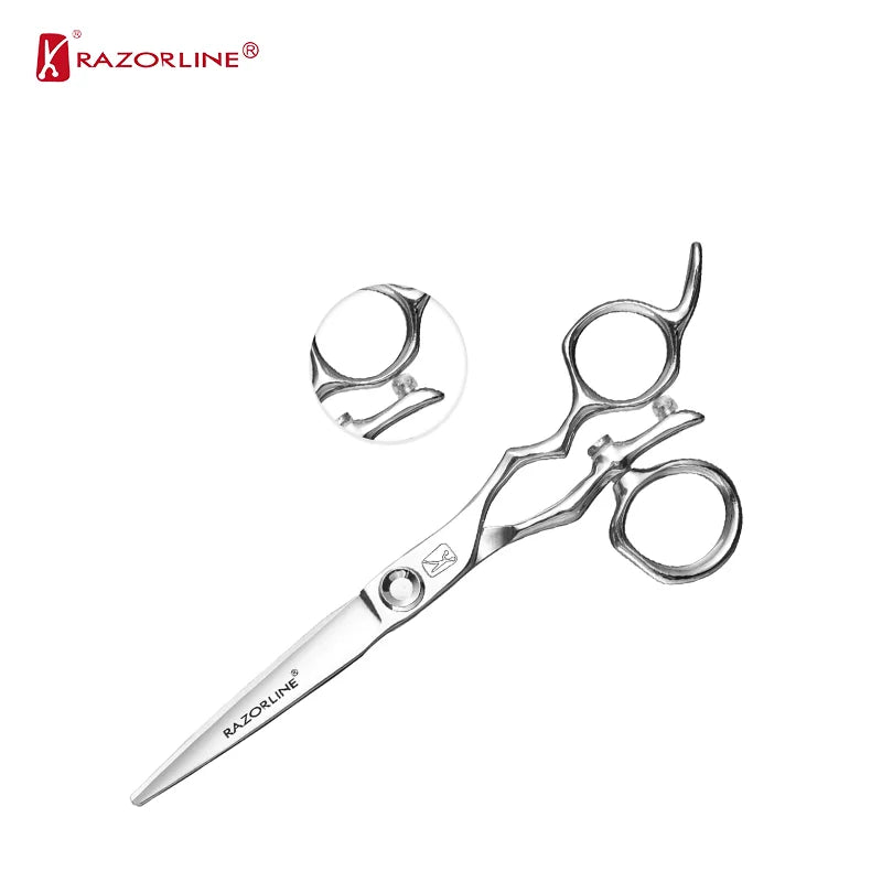 SK166S SUS 440C Offset Professional Barber Shears 6 Inches  Cut Hair Scissors
