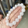 Dainty 6mm 8mm10mm 12mm 14mm Natural White Jade Stone Round Beads Friendship Bracelet Handmade Jewelry