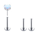 G23 Titanium 20G Flat Back Earrings Nose Stud Opal Threadless Tragus Labret Cartilage Medusa Piercing Jewelry