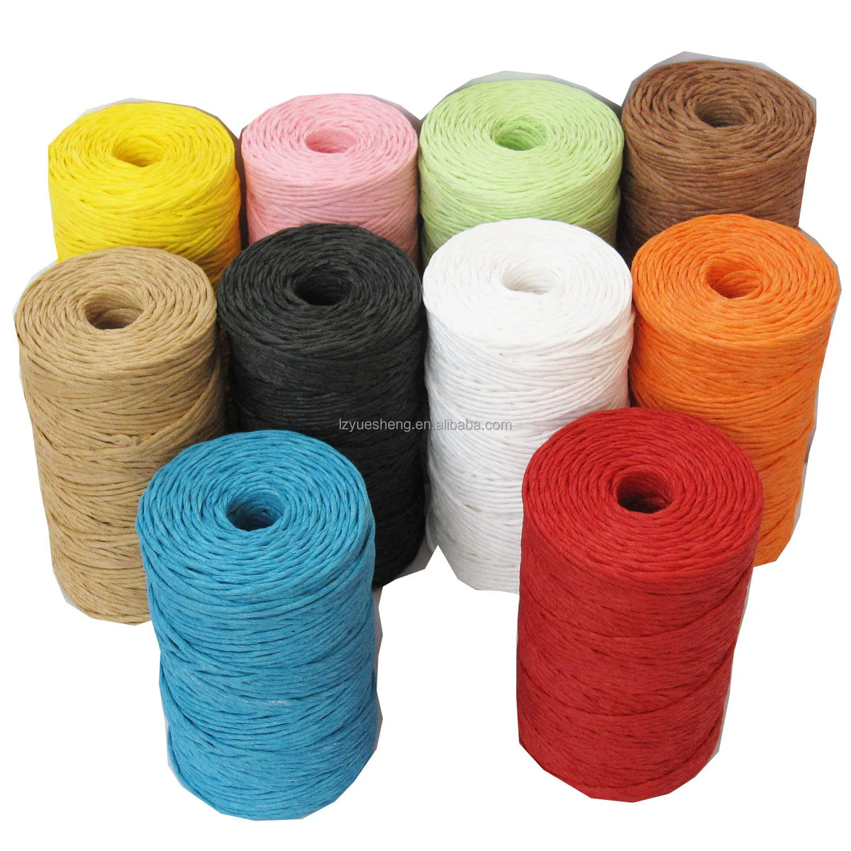 2MM 100-Yard Craft Paper Raffia Ribbon Cord 10 Kinds Color String Rope for Gift Wrap Decorations & Paper Crafts