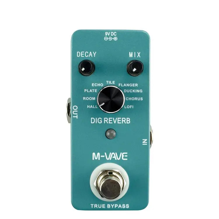New Design M-VAVE DIG REVERB Guitar Pedal Drum Effector Mini 2-in-1 Machine Double Footswitch Pedal LOST TEMPO CUVAVE China Made