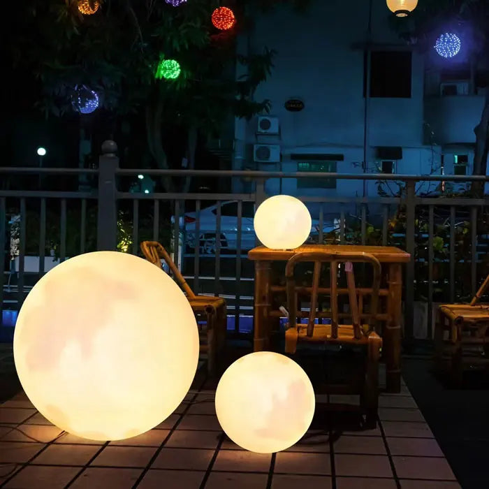 40cm LED Moon Motif Light Outdoor Ramadan Decoration Solar Fiberglass Landscape Lawn Lighting Commercial Stage Display