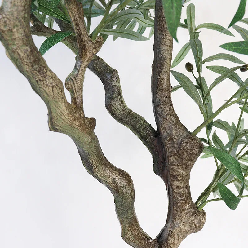 Real Touch Big Bonsai Tree Leaf Plant Greenery Plastic Large Artificial Olive Trees for Home Party Decoration