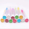 Glitter Eyelash Extension Comb Gold Wands Plastic Tube Mascara Wands Applicators Brush  Custom Rhinestone Lash Brush