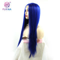 Furina Beauty Usefu 13*4 Super Popular Premium Quality 26inch Blue Long Silky Straight Korea Synthetic Lace Front Wig