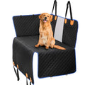 IVYPET Oxford Dog Car Seat Cover Solid Pattern Waterproof All-Season Hard Bottom Extender for SUV/Truck Back Seat Pet Cover
