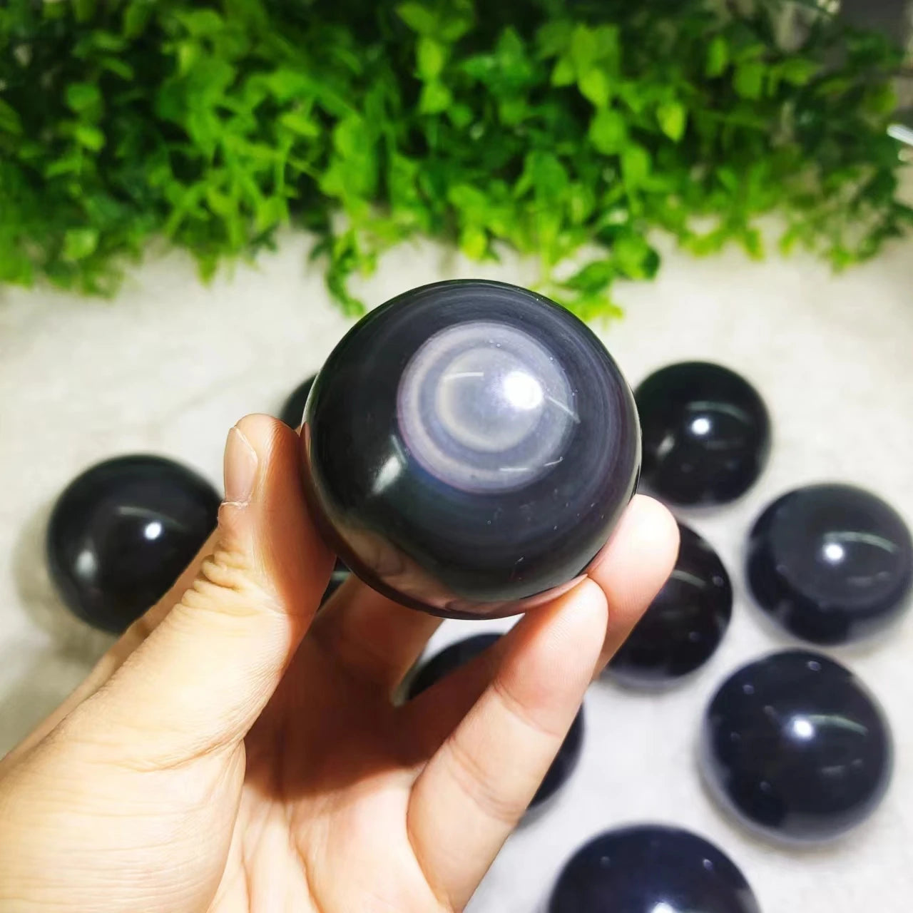 Natural High Quality Crystal Sphere Nice Price Cat Eye Stone Balls for Decoration