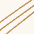 Dingran Braided Encryption Chain Jewelry Set 18k Pvd Gold Plated Stainless Steel Jewelry Choker Necklace for Women